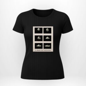 T-shirt black ♀︎ - I want to believe.